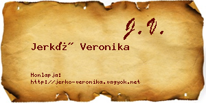Jerkó Veronika névjegykártya
